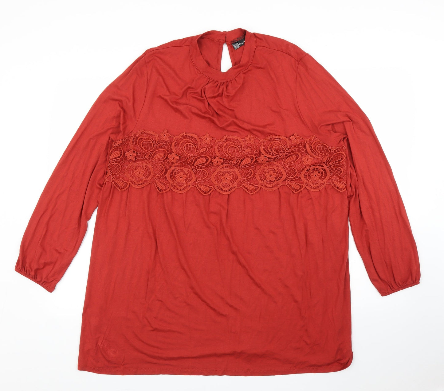 Womens UK Size XL Body Flirt Orange Basic Blouse