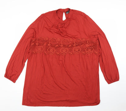 Womens UK Size XL Body Flirt Orange Basic Blouse