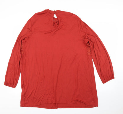 Womens UK Size XL Body Flirt Orange Basic Blouse
