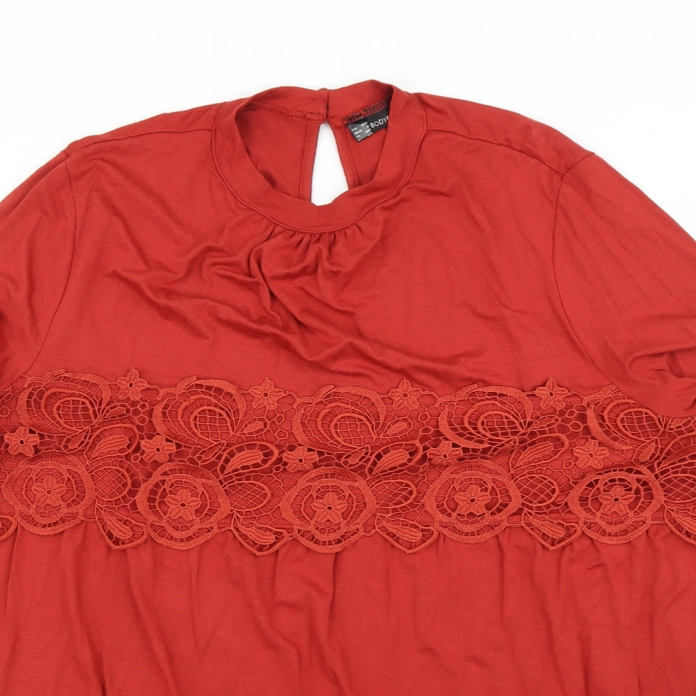 Womens UK Size XL Body Flirt Orange Basic Blouse