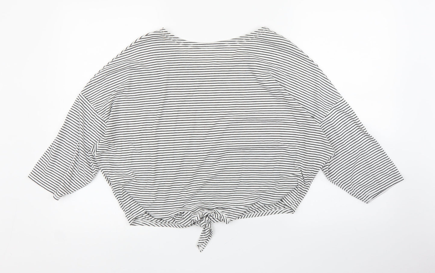 Primark Womens White Striped  Basic Blouse Size 16