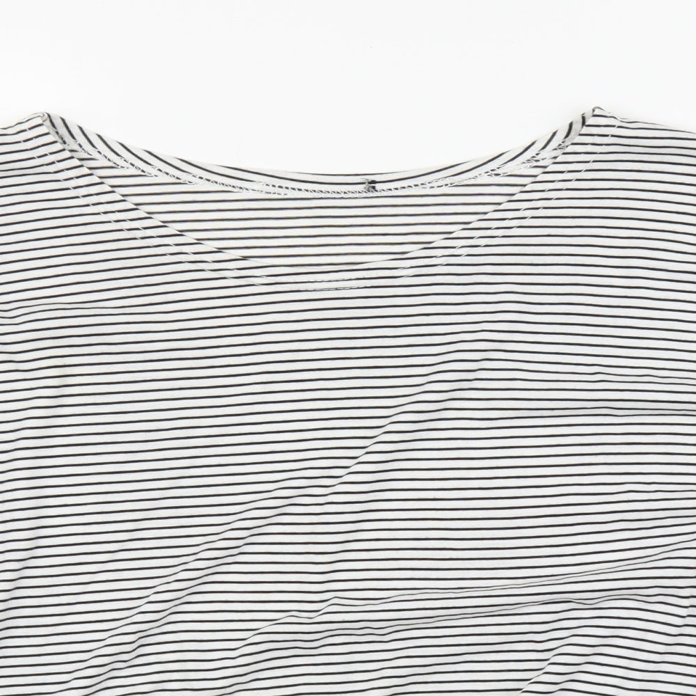 Primark Womens White Striped  Basic Blouse Size 16