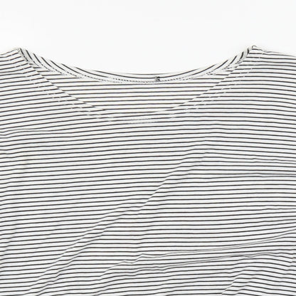 Primark Womens White Striped  Basic Blouse Size 16