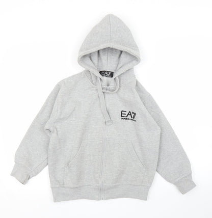 Emporio Armani Ea7 Boys Grey   Full Zip Hoodie Size 9-10 Years