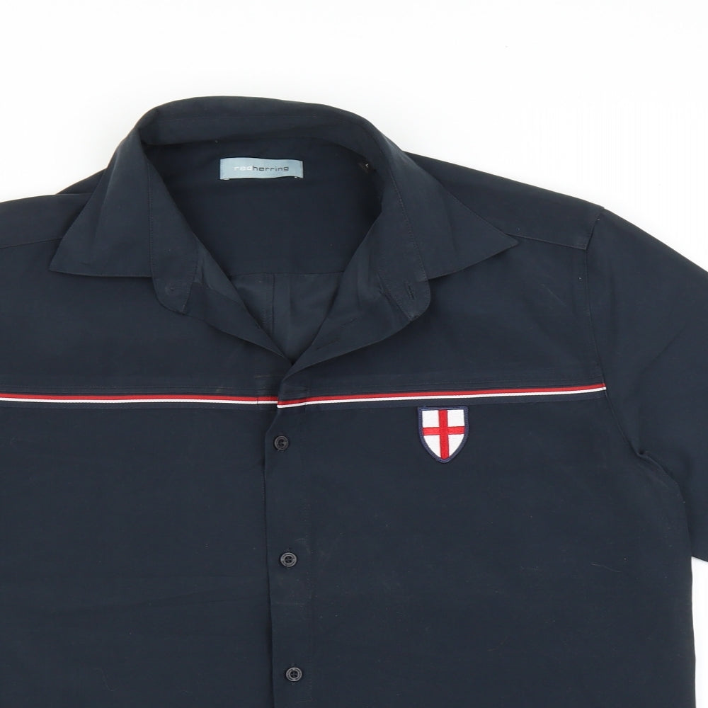 Red Herring Mens Blue    Button-Up Size L