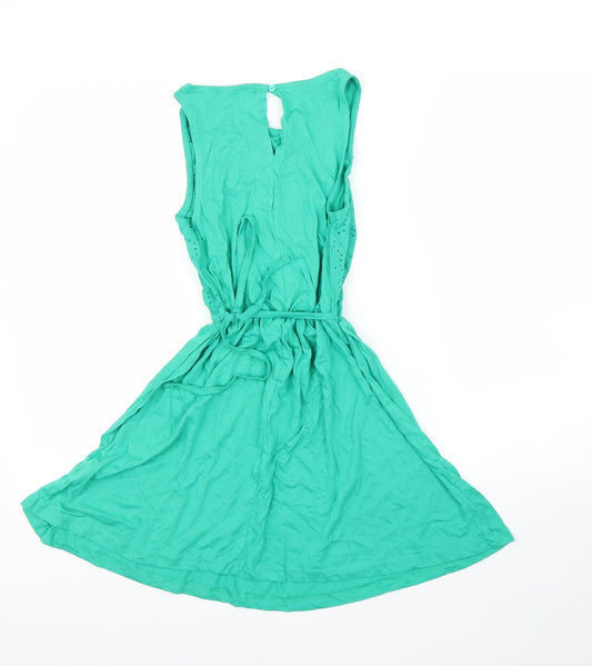 Primark Womens Green Floral  A-Line  Size 6