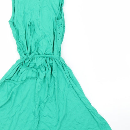 Primark Womens Green Floral  A-Line  Size 6