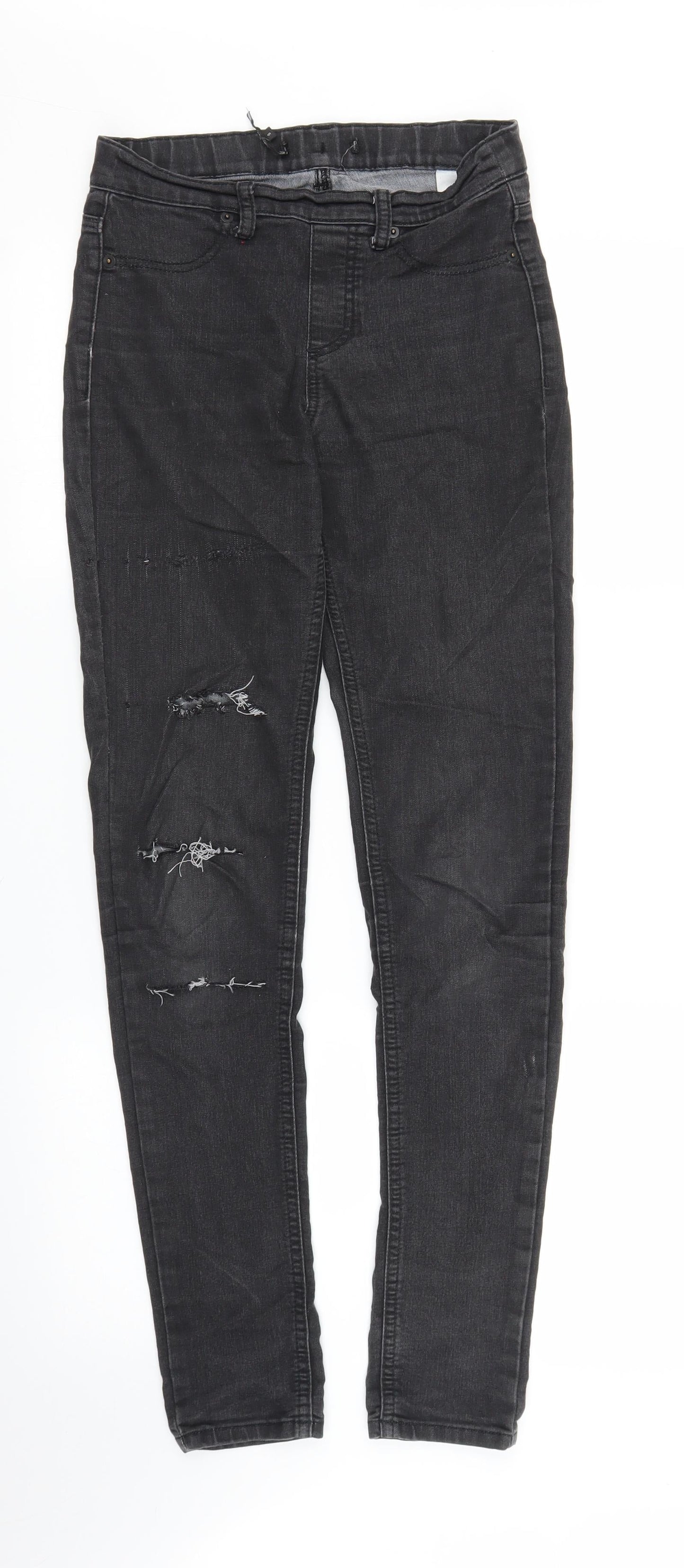 M&S Womens Black  Denim Skinny Jeans Size 6 L27 in