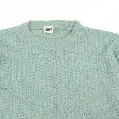 Womens UK Size L Preworn Green Pullover Jumper