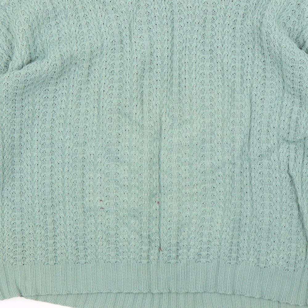 Womens UK Size L Preworn Green Pullover Jumper