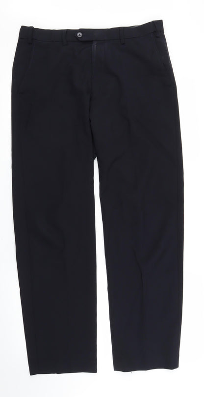 M&S Mens Blue   Trousers  Size 34 in L31 in