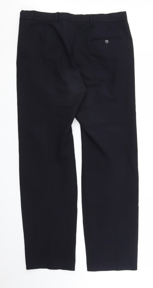 M&S Mens Blue   Trousers  Size 34 in L31 in