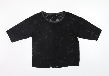 b.young Womens Black   Basic T-Shirt Size 8  - washable mark