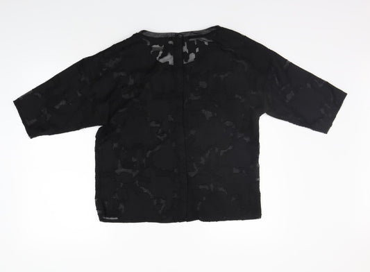 b.young Womens Black   Basic T-Shirt Size 8  - washable mark