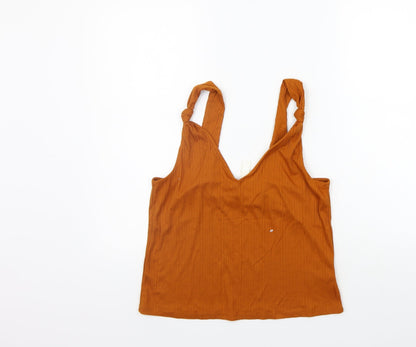 Womens UK Size M H&M Orange Basic Tank