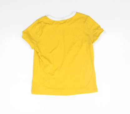 Womens UK Size M Divided Yellow Basic T-Shirt