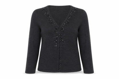 Womens UK Size 14 BHS Grey Cardigan Jumper