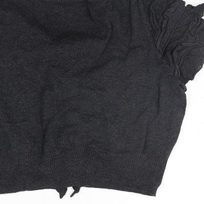 Womens UK Size 10 Marks and Spencer Grey Basic T-Shirt