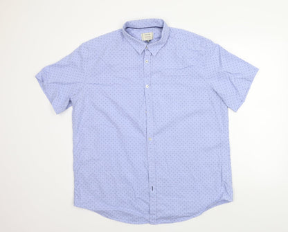 George Mens Blue Geometric   Button-Up Size XL