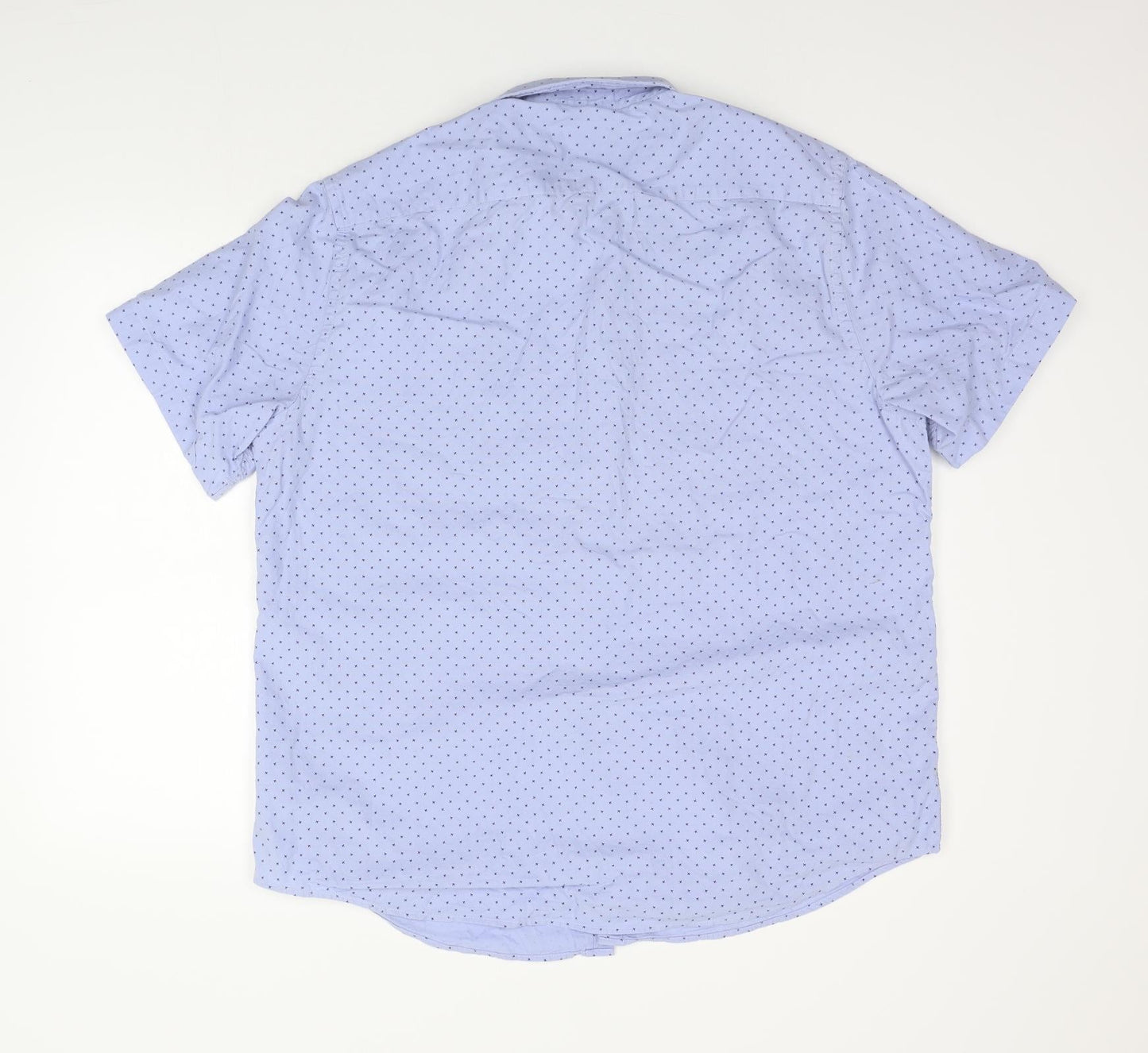 George Mens Blue Geometric   Button-Up Size XL