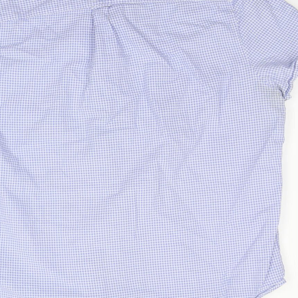 Mens UK Size XL NEXT Blue  Button-Up Short Sleeve Casual Shirt