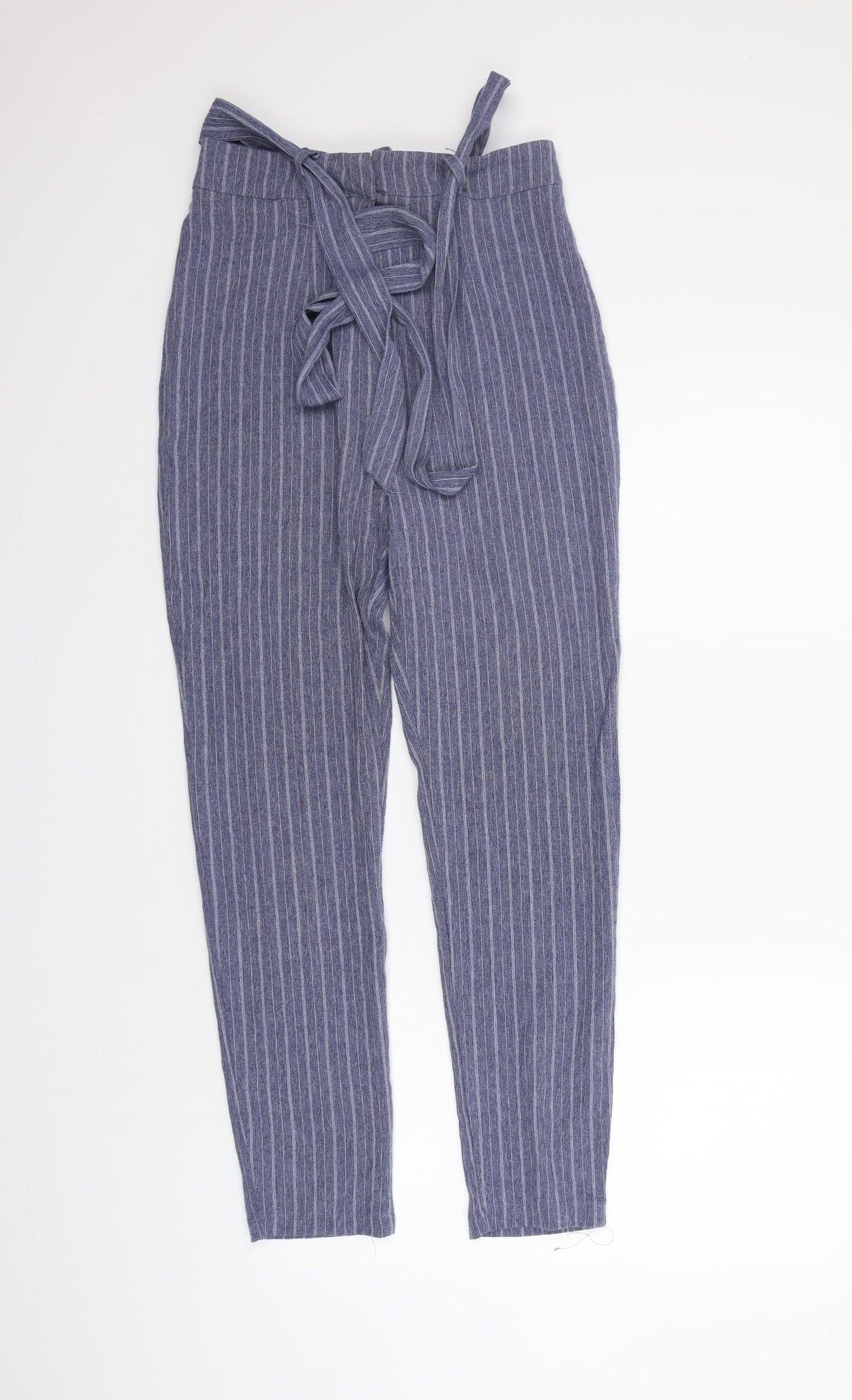 Nasty Gal Womens Blue Striped  Trousers  Size 8 L26 in