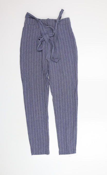 Nasty Gal Womens Blue Striped  Trousers  Size 8 L26 in