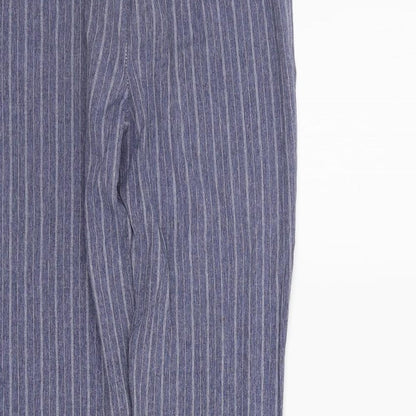 Nasty Gal Womens Blue Striped  Trousers  Size 8 L26 in