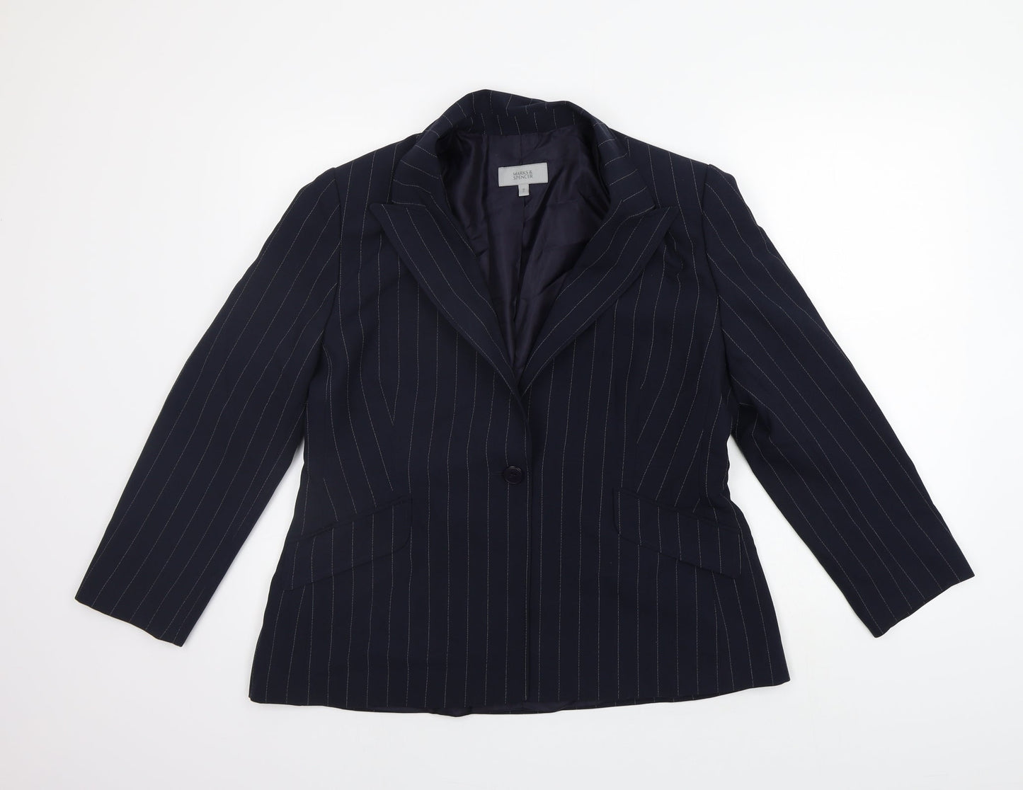 Marks and Spencer Womens Blue   Jacket Suit Size 16