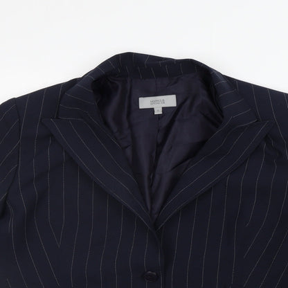 Marks and Spencer Womens Blue   Jacket Suit Size 16