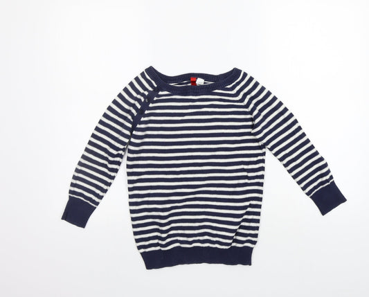 Womens UK Size 8 Divided Blue Pullover Jumper