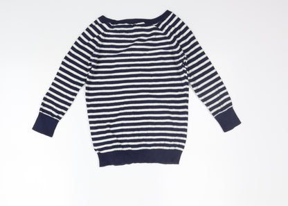 Womens UK Size 8 Divided Blue Pullover Jumper