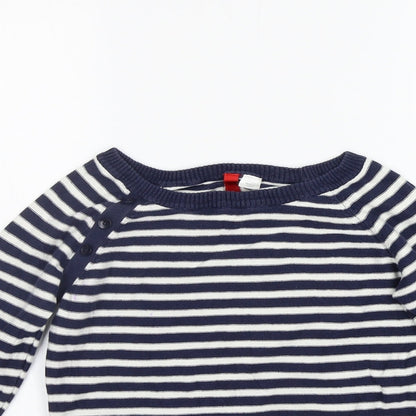 Womens UK Size 8 Divided Blue Pullover Jumper