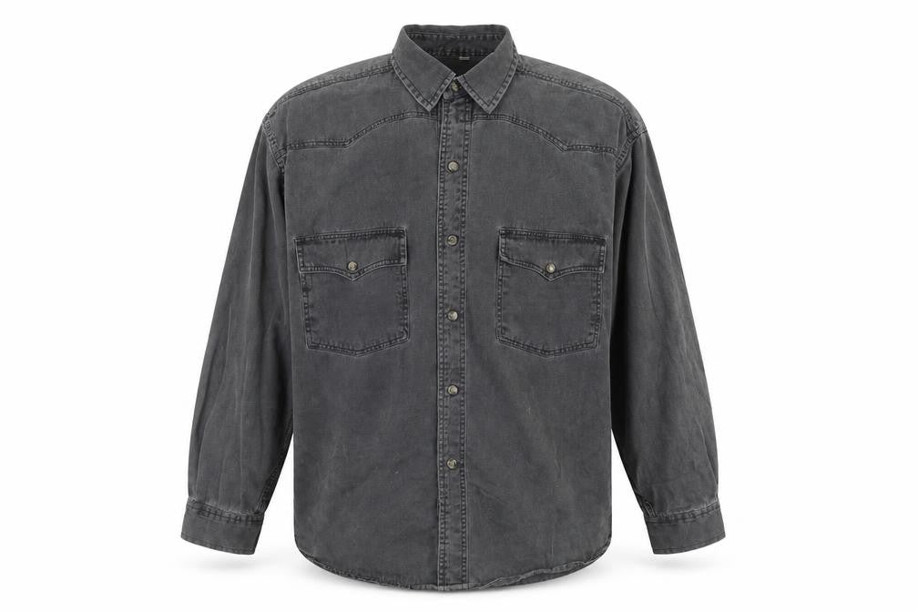 Mens UK Size M RL sportswear Grey  Button-Up Long Sleeve Casual Shirt