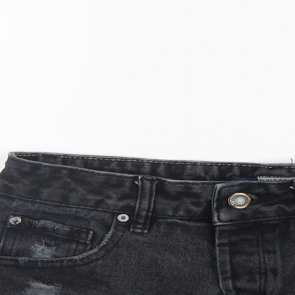 Pull&Bear Womens Grey   Cut-Off Shorts Size 8