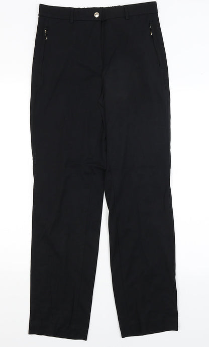 M&S Womens Black   Dress Pants Trousers Size 10 L30 in