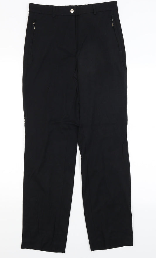 M&S Womens Black   Dress Pants Trousers Size 10 L30 in