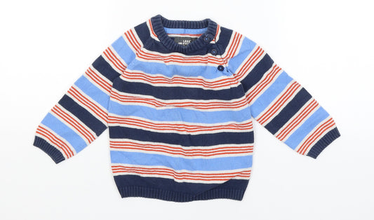 H&M Baby Blue Striped  Pullover Jumper Size 12-18 Months