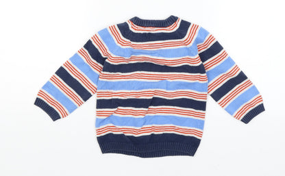 H&M Baby Blue Striped  Pullover Jumper Size 12-18 Months
