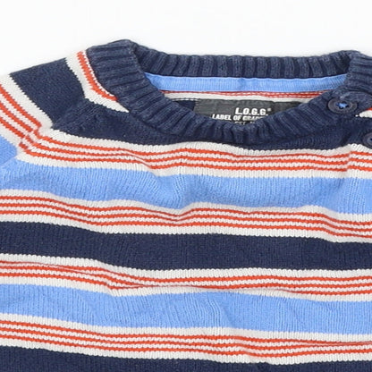 H&M Baby Blue Striped  Pullover Jumper Size 12-18 Months