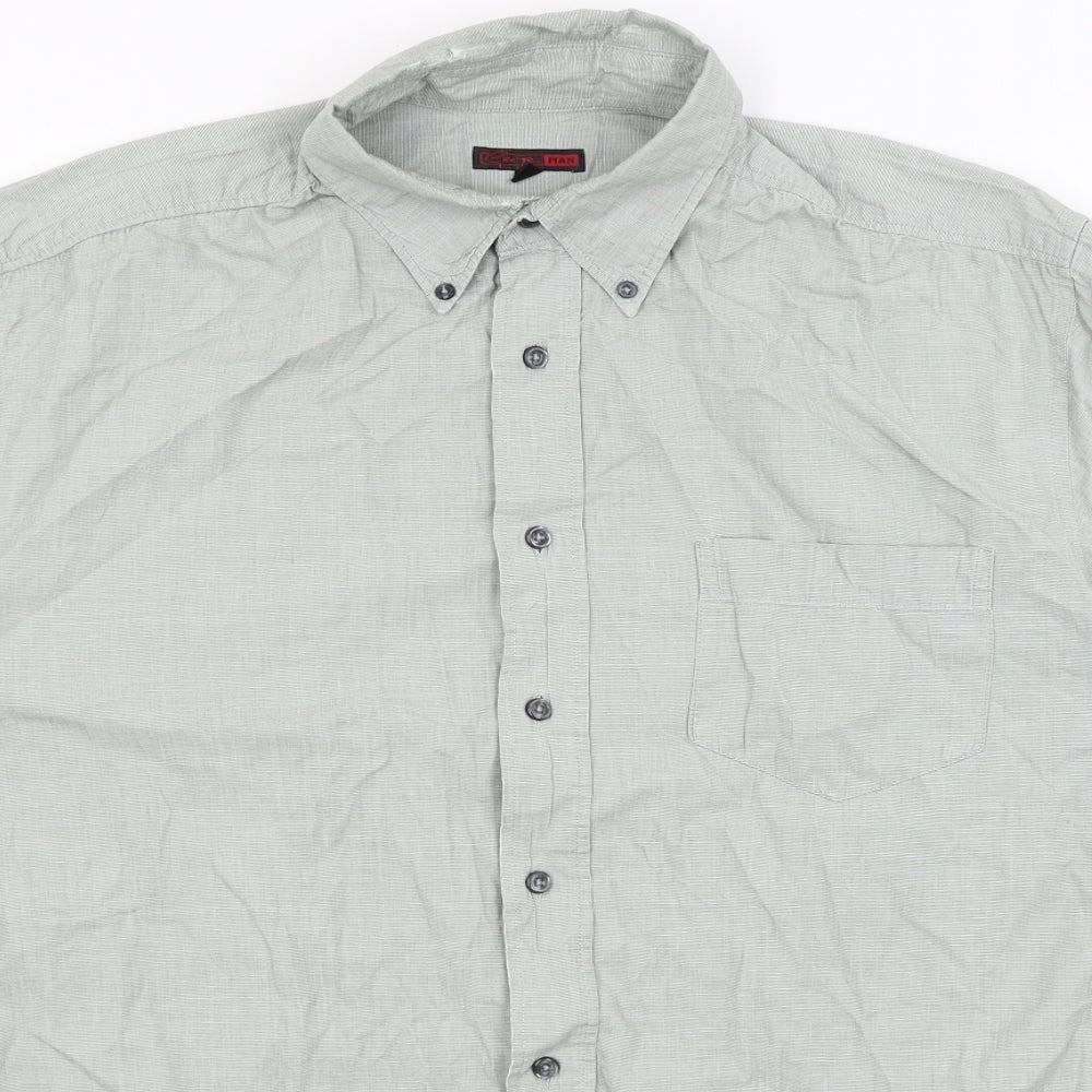George Mens Green    Button-Up Size L