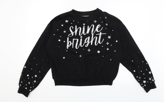 Womens UK Size 12 H&M Black Pullover Jumper