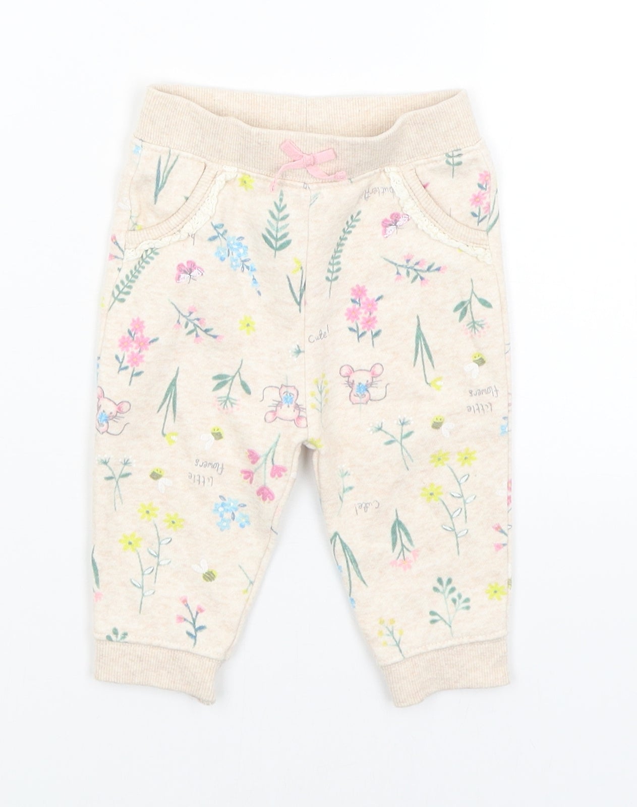 George Baby Beige   Sweatpants Trousers Size 3-6 Months