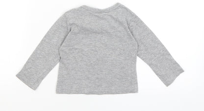 Aardvark Baby Grey   Basic T-Shirt Size 3-6 Months  - Smile Be Happy