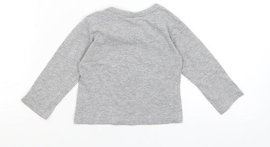 Aardvark Baby Grey   Basic T-Shirt Size 3-6 Months  - Smile Be Happy