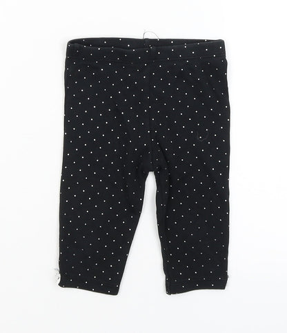 Preworn Baby Black   Capri Trousers Size 6-9 Months