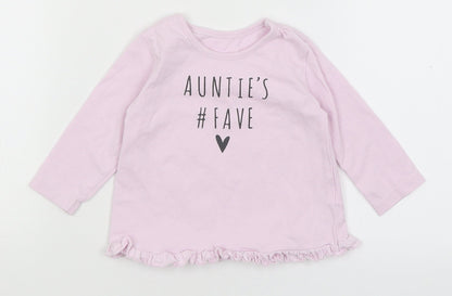 George Baby Purple   Basic T-Shirt Size 3-6 Months  - Auntie's Fave