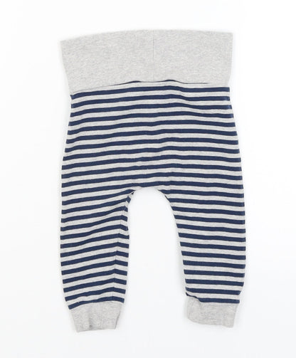 NEXT Baby Grey Striped  Jogger Trousers Size 6-9 Months