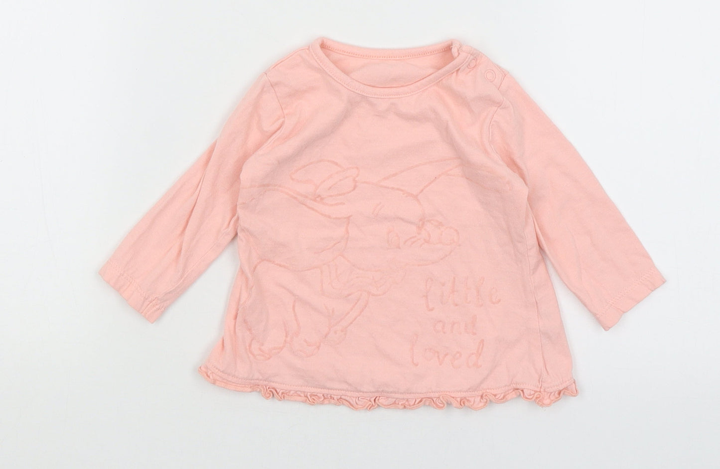 Disney Baby Baby Pink   Basic T-Shirt Size 3-6 Months  - Little and Loved Dumbo