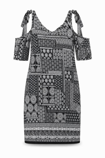 George Womens Black Geometric  Bodycon  Size 8